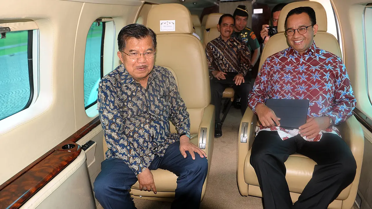 Wapres Jusuf Kalla Tinjau Titik Kemacetan dengan Helikopter