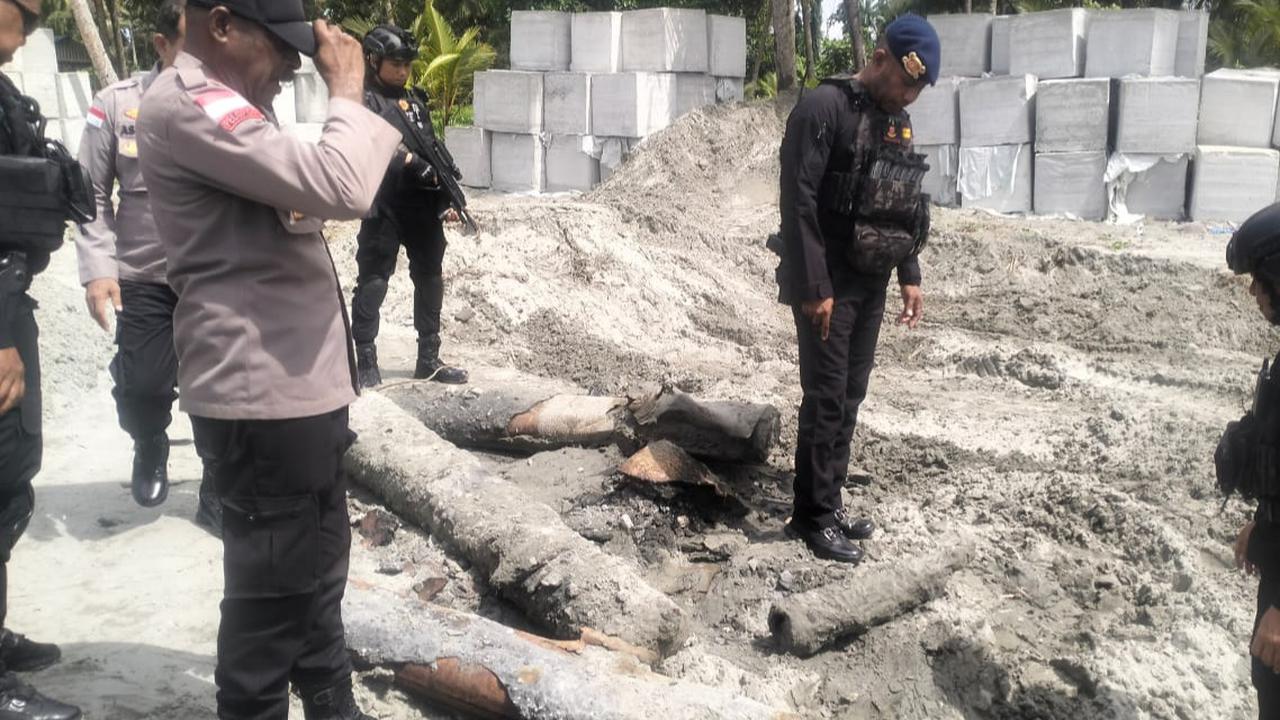 Potret dan Kronologi Penemuan 3 Mortir Diduga Peninggalan Perang di Pantai Holtekamp