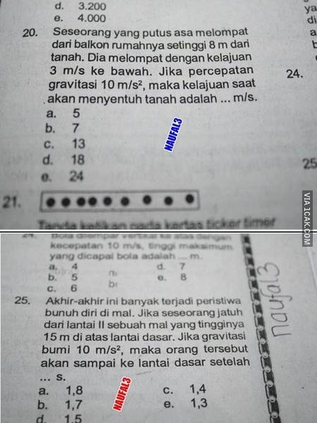 6 Soal Fisika Di Buku Pelajaran Ini Bikin Elus Dada Hot Liputan6 Com