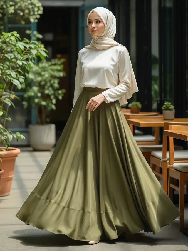 Inspirasi OOTD Hijab dan Rok yang Simpel tapi Tetap Stylish untuk Sehari-Hari