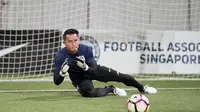 Kiper veteran Singapura, Hassan Sunny, diprediksi bakal memeriahkan Piala AFF 2020. (dok. FAS)