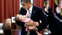 Foto-foto unik Presiden AS Barack Obama dan anak-anak kecil.