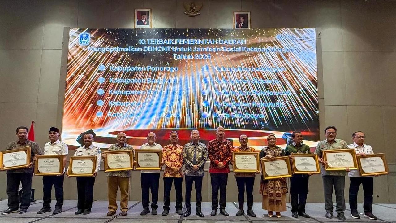 Optimalkan Dana Bagi Hasil Cukai Hasil Tembakau, Jatim Perkuat Perlindungan Jamsostek Pekerja Rentan