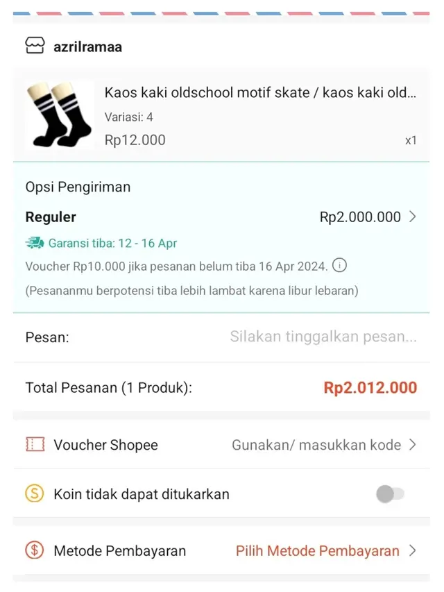 6 Ongkos Kirim Beli Kaus Kaki hingga Jutaan Bikin Kaget, Respon Penjual Kocak