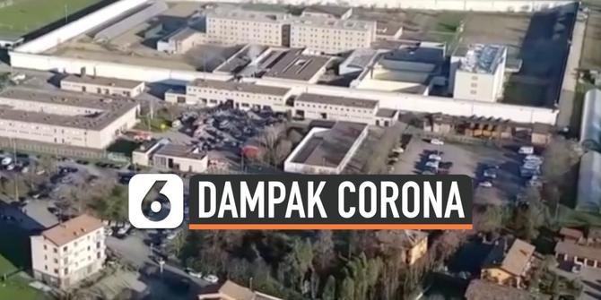 VIDEO: Gara-Gara Virus Corona Penjara Italia Rusuh