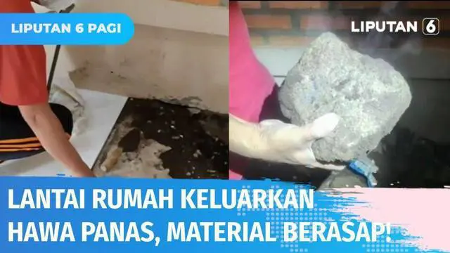 Lantai rumah milik seorang warga Kota Bogor, Jawa Barat, mengeluarkan hawa panas sejak 2 hari terakhir. Bahkan, setelah digali bebatuan dan tanah yang berada di bawah lantai terus mengeluarkan asap.