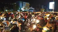 Arus mudik sudah terlihat di Cirebon. (Liputan6.com/Panji Prayitno)