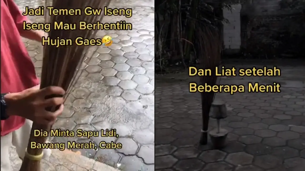 Pria Ini Hentikan Hujan dengan Sapu Lidi, Bawang Merah dan Cabe, Sulit Dipercaya