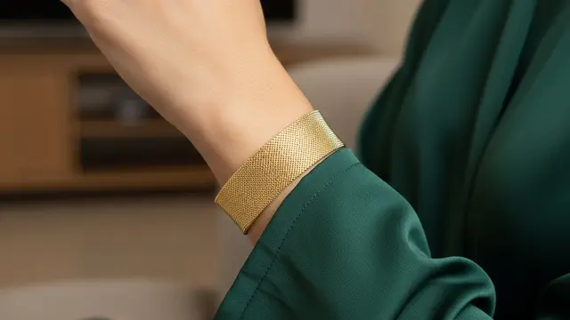 Gelang Emas Mesh (Anyaman) (Gemini AI)