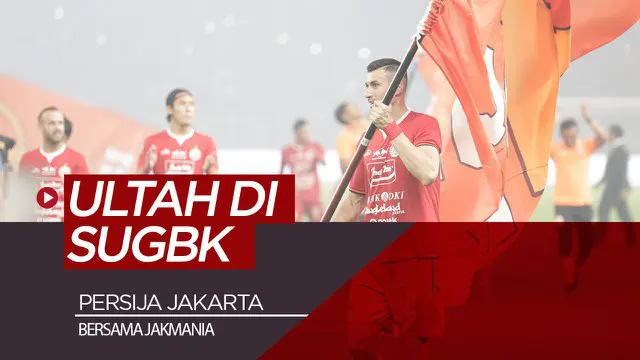 Berita video momen Persija Jakarta yang merayakan kemenangan atas Persipura Jayapura dan Ultah (ulang tahun) bersama Jakmania di SUGBK (Stadion Utama Gelora Bung Karno), Senayan, Kamis (28/11/2019).