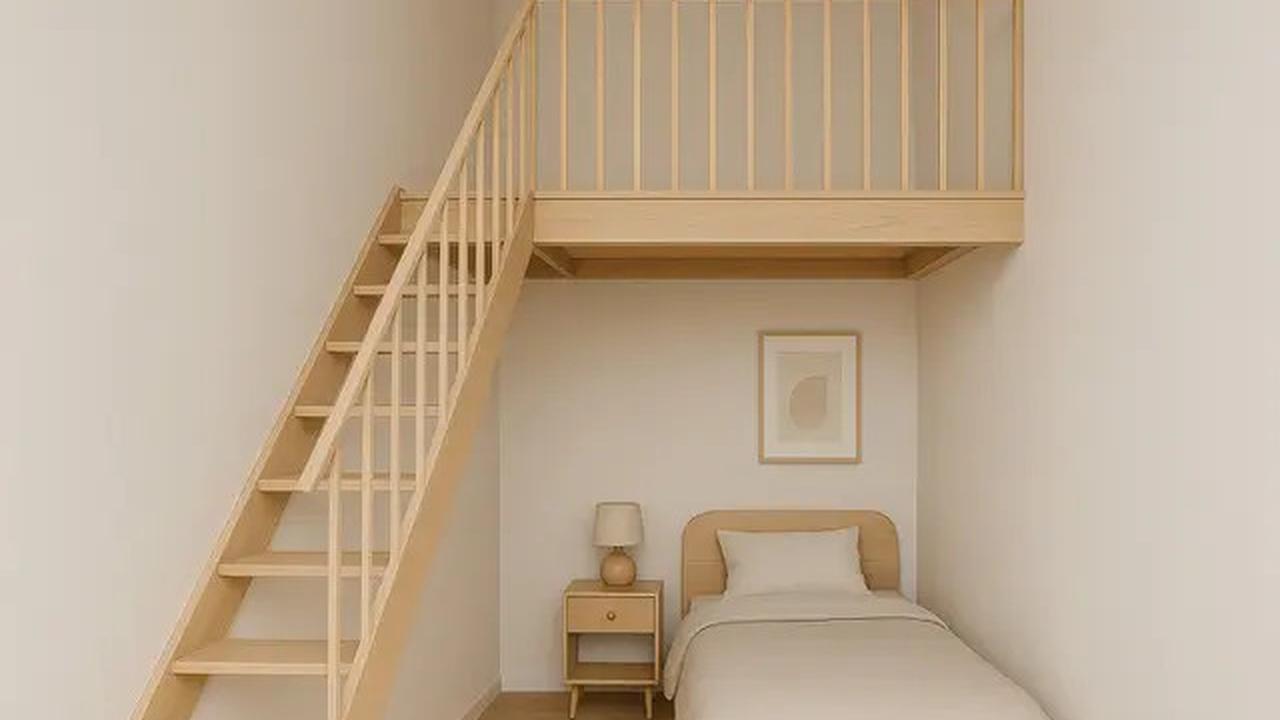 Desain Tangga untuk Kamar Mezzanine yang Unik dan Tampak Estetik