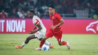 Pemain Timnas Indonesia, Marselino Ferdinan, saat melawan Mozambik pada FIFA Matchday di Stadion Utama Gelora Bung Karno (SUGBK), Jakarta, pada Selasa (9/6/2026). (Bola.com/Abdul Aziz)