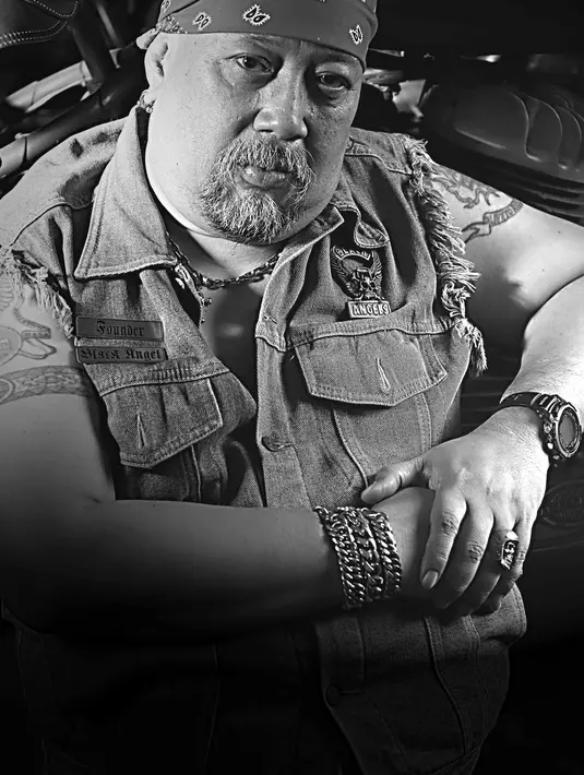 Indro Warkop mempunyai beberapa jenis moge keluaran Harley Davidson. (Fathan Rangkuti/Bintang.com)