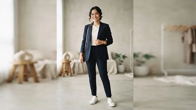 Cara tampil elegan tanpa pakaian mahal dan ini pilihan yang cocok untuk masing-masing zodiak yakni Capricorn blazer dan celana bahan
