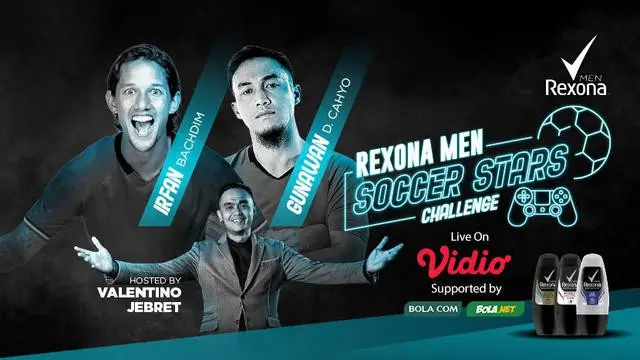 Irfan Bachdim Menang Tipis 3-2 Atas Gunawan di Rexona Men Soccer Stars Challenge