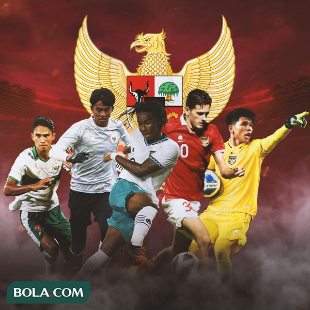 Timnas Indonesia - Cahya Supriadi, Justin Hubner, Kakang Rudianto, Marselino Ferdinan, Ronaldo Kwateh