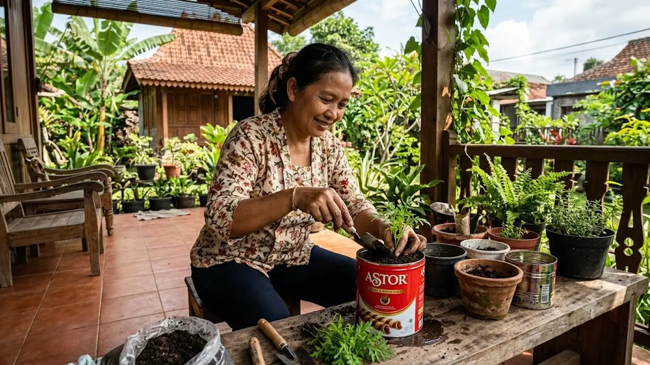 Cara Menanam Kenikir di Toples Bekas Astor