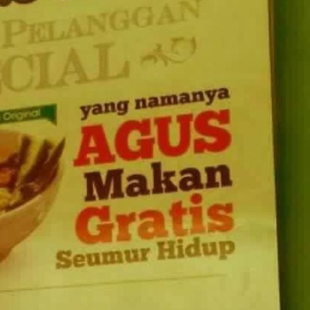 Unik, Semua Nama Agus Bisa Makan Gratis Di Sini - Citizen6 