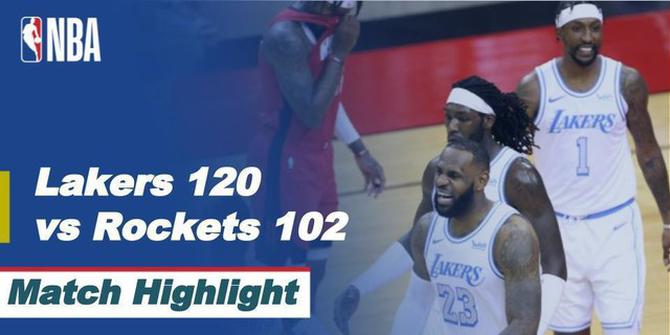 VIDEO: Highlights NBA, LA Lakers Kalahkan Houston Rockets 120-102