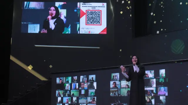 Anisa Rahman di Special Event Awarding Halal Network Internasional (HNI) di Trans Studio, Cibubur, Jakarta Timur, baru-baru ini.
