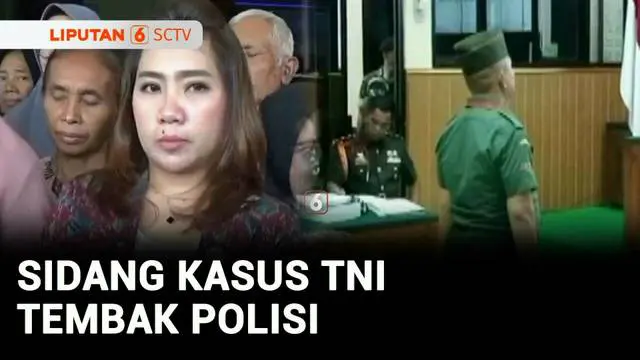 VIDEO: Sidang Perdana Kasus TNI Tembak Polisi di Lampung, 2 Terdakwa Dijerat Pasal Berbeda