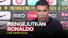 Berita video bintang Timnas Portugal dan Al Nassr, Cristiano Ronaldo, mengungkapkan bahwa dirinya terkejut dengan Liga Arab Saudi, Rabu (22/3/2023).