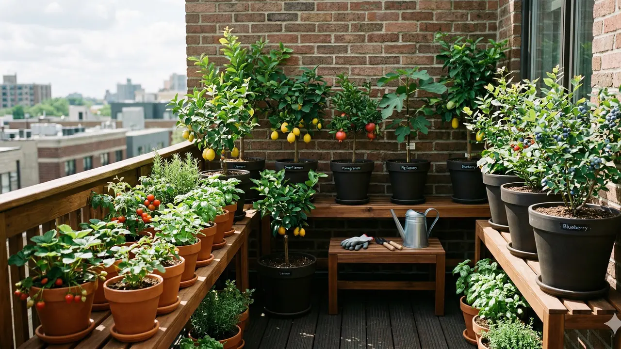 Tips Memaksimalkan Lahan Sempit untuk Kebun Buah (Foto: Gemini AI)