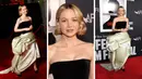 Foto kolase Carey Mulligan saat menghadiri AFI Fest 2022: Red Carpet Premiere “She Said” di TCL Chinese Theatre di Hollywood, California pada 4 November 2022. (Jesse Grant/Getty Images for AFI/AFP)