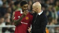 Satu-satunya gol dipertandingan ini dicetak oleh penyerang Marcus Rashford di menit ke-55. (AP Photo/Jose Breton)