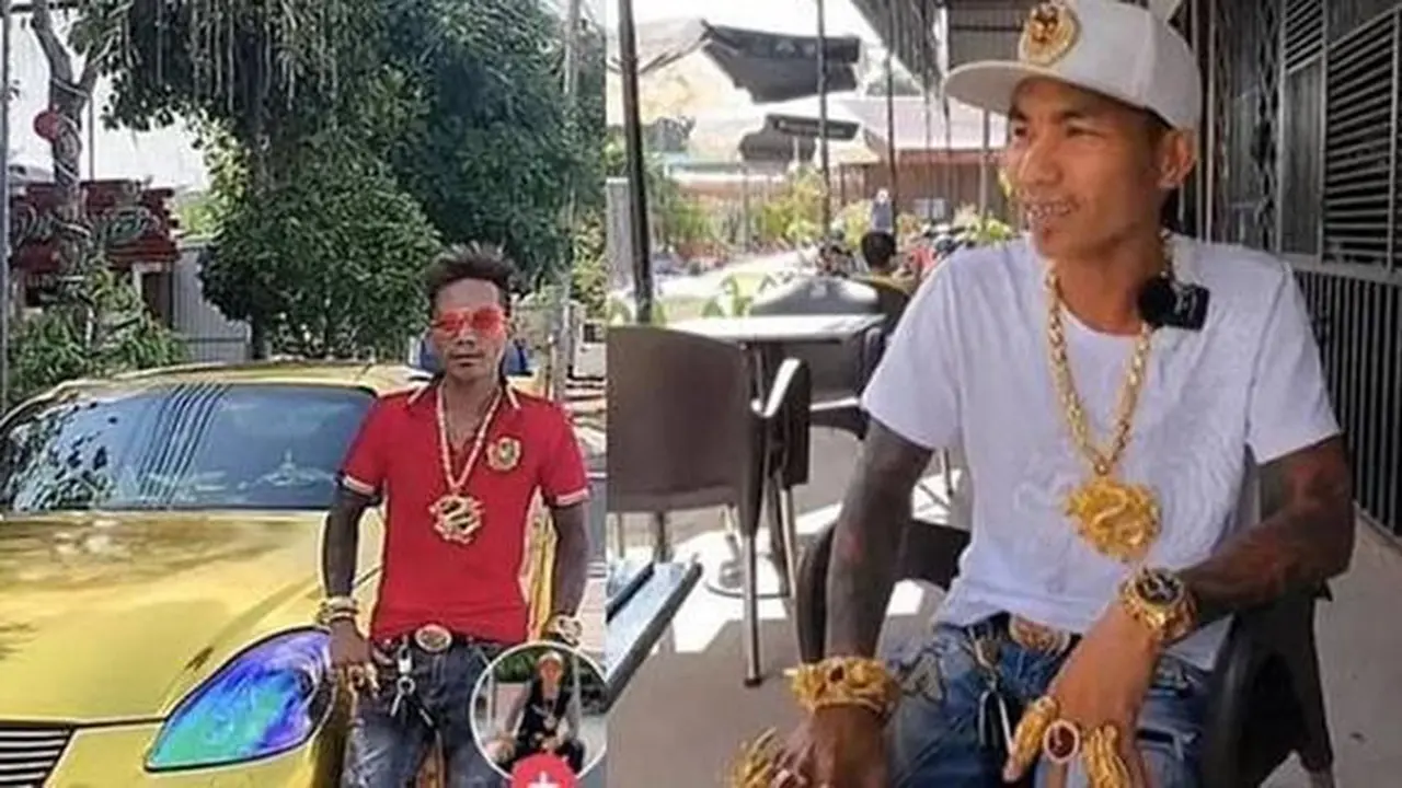 Pria lapisi mobilnya dengan emas