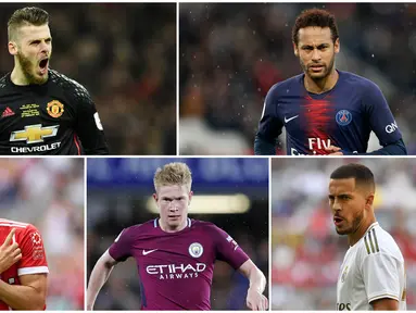 Berikut ini  para pemain bintang yang kemungkinan mendapatkan rating tinggi di FIFA 20. Diantaranya, Kylian Mbappe, Eden Hazard dan Robert Lewandowski. (Foto Kolase AP dan AFP)