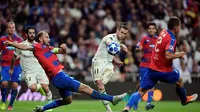 Real Madrid menghadapi Viktoria Plzen pada laga ketiga Grup G Liga Champions, di Santiago Bernabeu, Selasa (23/10/2018) malam waktu setempat. (AFP/Javier Soriano)
