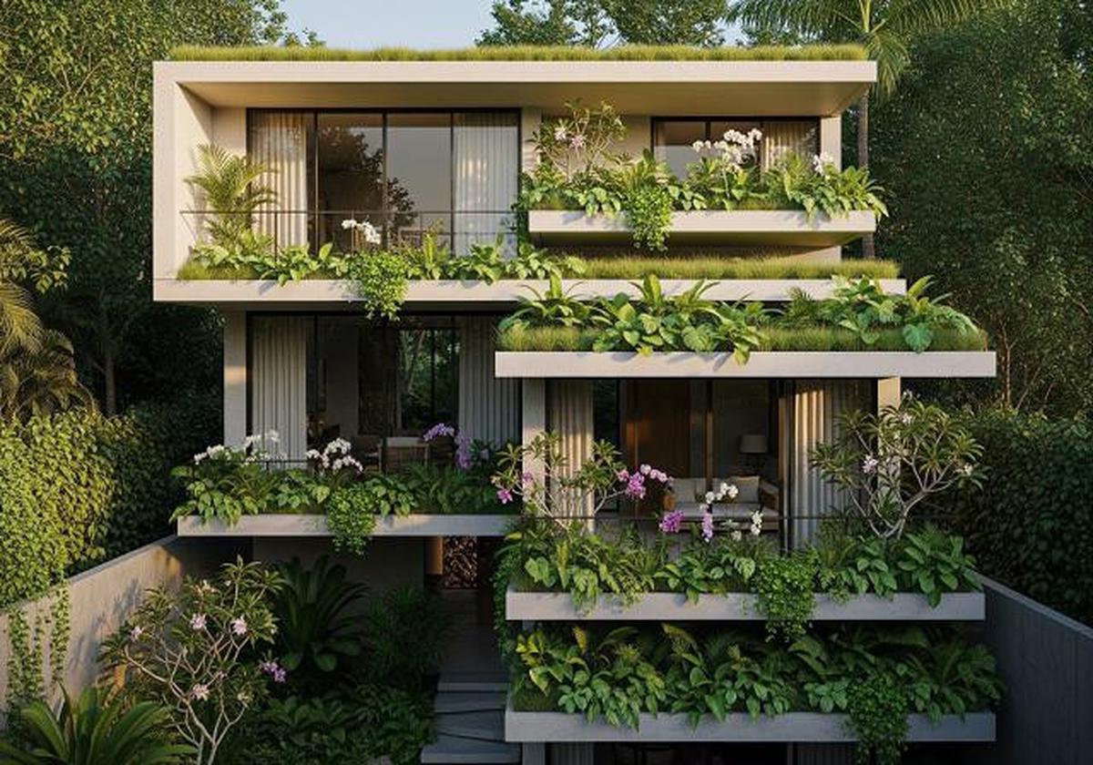8 Inspirasi Rumah Compact dengan Atap Tanaman Hijau Anti Panas dan Bocor