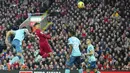 Gol Liverpool dicetak oleh Roberto Firmino dan Darwin Nunez dengan memborong dua gol. (AP/Jon Super)