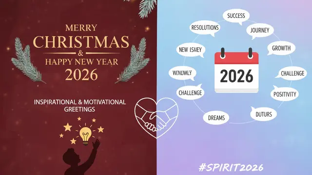 Ucapan natal dan tahun baru 2026 Inspiratif  (Gemini AI)