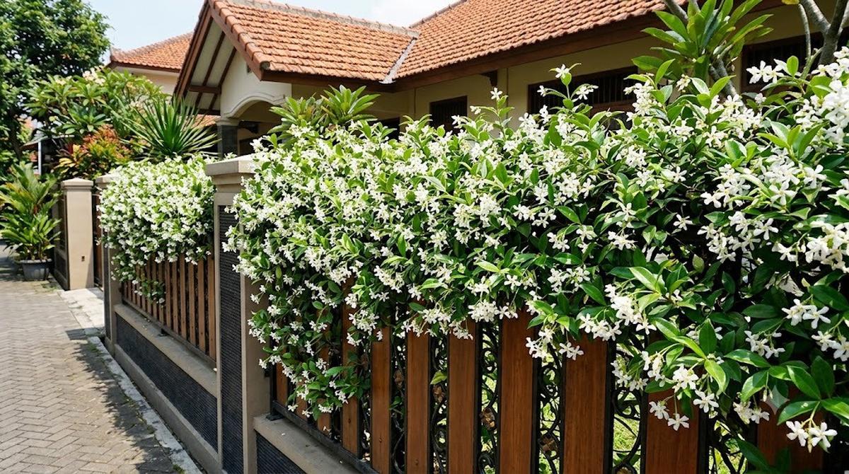 Melati Bintang di pagar rumah (AI Generated)