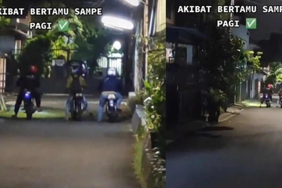 Anak RX King dorong motor (TikTok/@nizarmotovlog135cc)