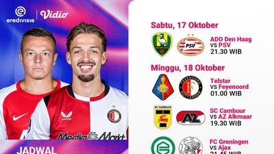 Jadwal Eredivisie 2026/27 Matchweek ke-9: Ujian untuk Tim Papan Atas Hanya di Vidio