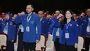 Agus Harimurti Yudhoyono (AHY) bersama istri Annisa Pohan menghadiri Kongres V Partai Demokrat di JCC, Jakarta, Minggu (15/3/2020). Agus Harimurti Yudhoyono (AHY) terpilih secara aklamasi sebagai Ketua Umum masa bakti 2020-2025 menggantikan Susilo Bambang Yudhoyono. (Liputan6.com/Dok Partai Demokrat
