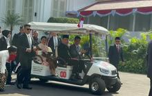 Hadiri HUT ke-80 RI, Jokowi, Ma'ruf, dan JK Tersenyum Serta Lambaikan Tangan