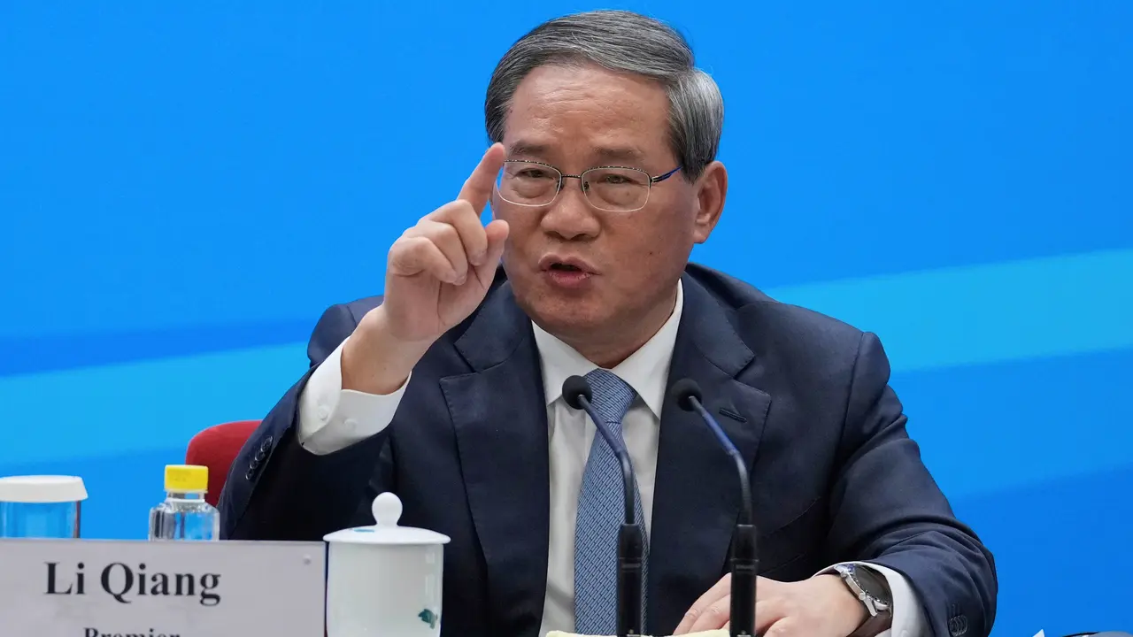 Perdana Menteri Tiongkok Li Qiang. Credit: AP Photo/Mahesh Kumar A