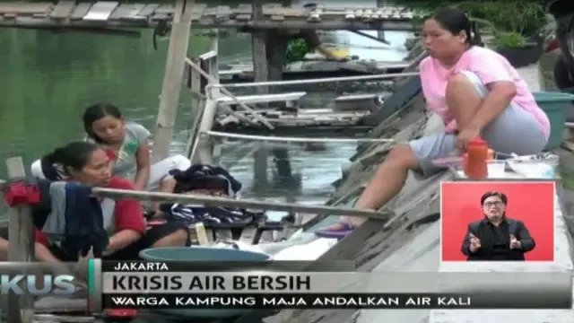 Pemandangan krisis air bersih sudah menjadi hal biasa bagi warga Kampung Maja di daerah Pagadungan Kalideres, Jakarta Barat.