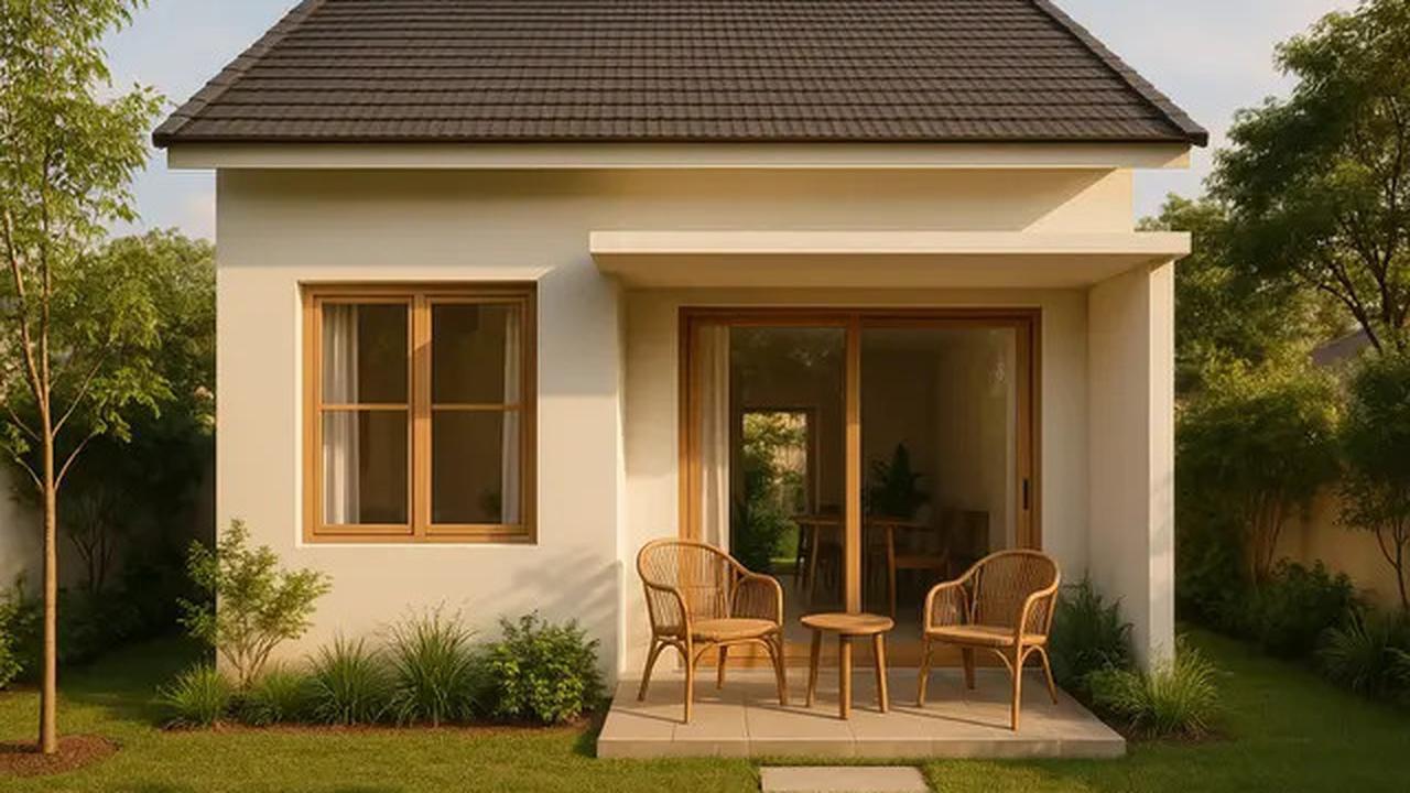 8 Inspirasi Desain Rumah Sederhana 6x8 Meter dengan Teras dan Taman Mini, Referensi Hunian Asri 2025