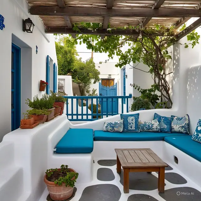 7 Contoh Model Teras Depan Rumah di Kampung Halaman yang Indah dan Cantik, Bikin Betah (created By AI)