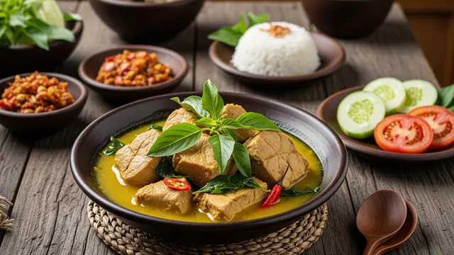 Penyajian Ikan Tongkol Kuah Kemangi