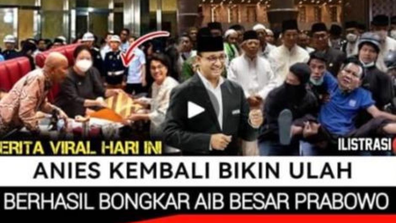 Beredar video yang mengklaim capres nomor urut 1 Anies Baswedan berhasil membongkar dana ilegal milik capres nomor urut 2 Prabowo Subianto sebesar Rp1 Miliar.