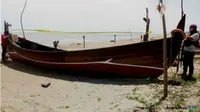 BARANG Bukti: Polisi mengamankan kapal milik tersangka pembunuhan Bripka Faisal. (JawaPos.com/Polda Aceh)