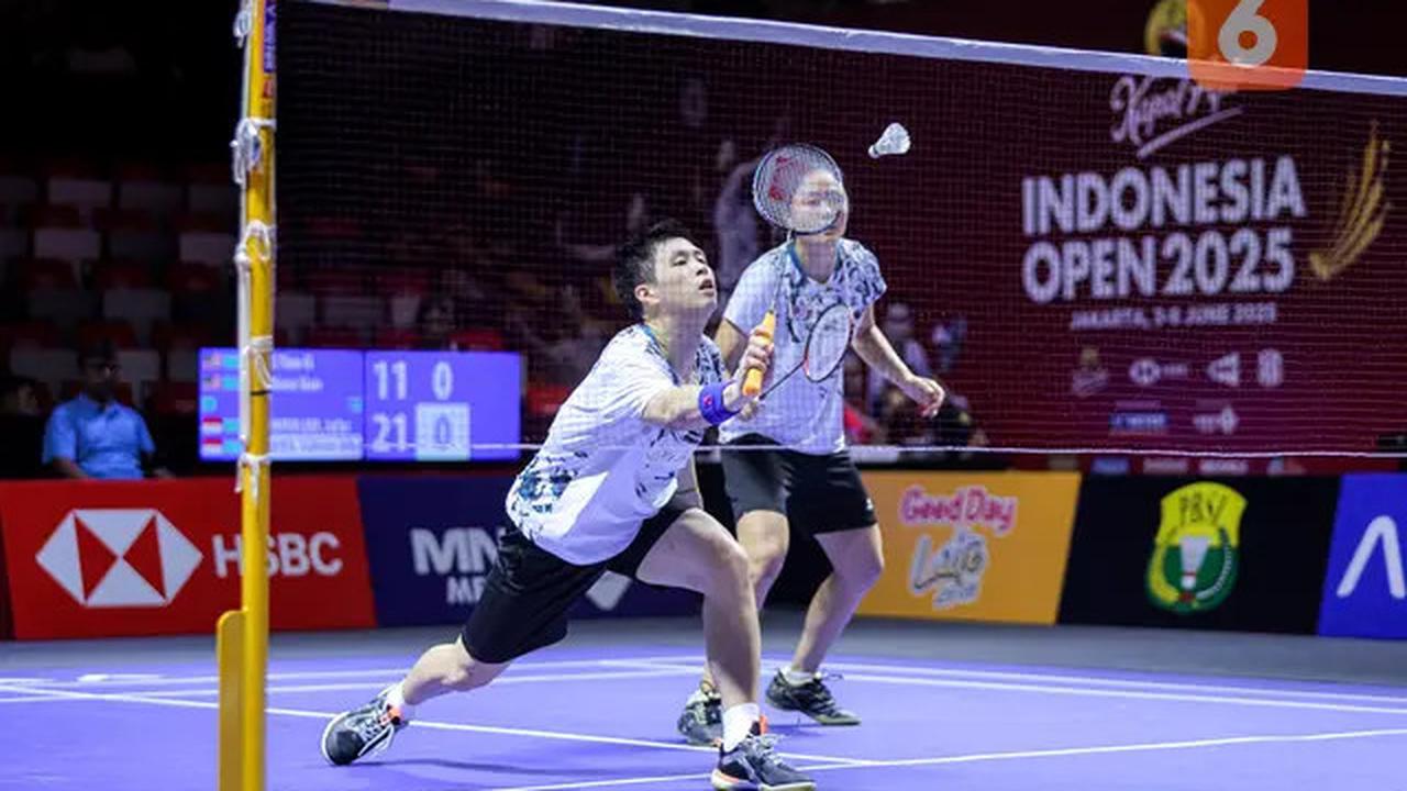 Foto: Debut Manis Felisha dan Jafar di Indonesia Open 2025, Menang Dua Gim Langsung