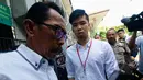 Tersangka, Christopher Daniel saat berada dihalaman untuk menjalani sidang di PN Jakarta Selatan, Senin (25/5/2015). Christopher didampingi kuasa hukumnya bungkam saat ditanya wartawan mengenai kasusnya. (Liputan6.com/Yoppy Renato)