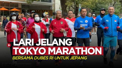 VIDEO: Dubes RI untuk Jepang Berlari Bersama 84 Peserta Tokyo Marathon Asal Indonesia